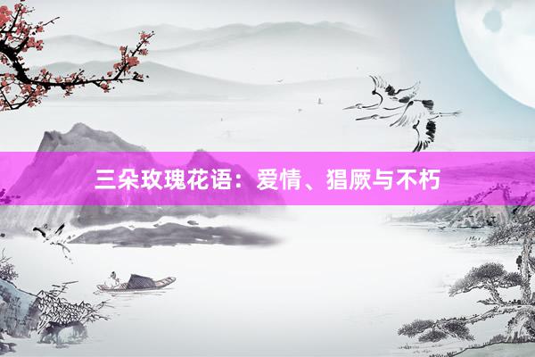 三朵玫瑰花语：爱情、猖厥与不朽